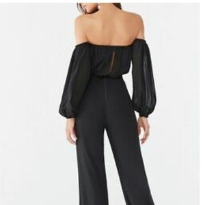 NWT Off Shoulder Black Jumpsuit